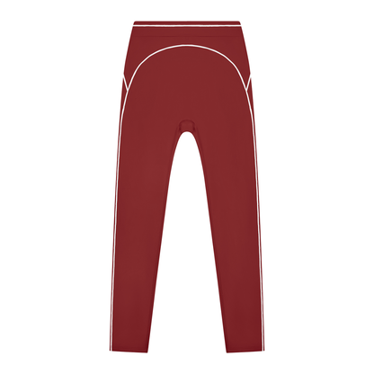 Topstitch High-Rise Legging in Red, front view