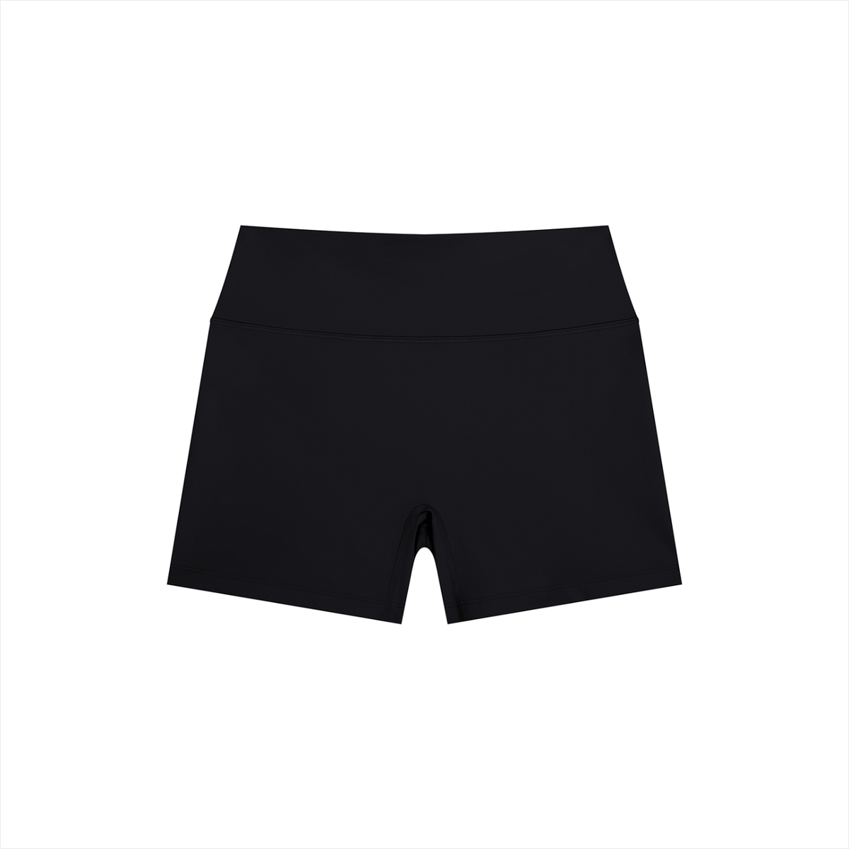 High-Rise Bike Short in Black, front view