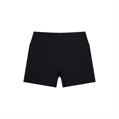 High-Rise Bike Short in Black, front view