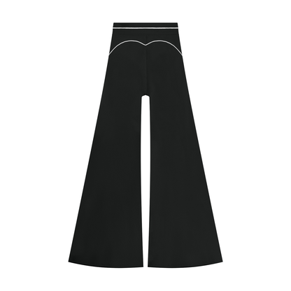 High-Rise Flare Pant in Black, back view