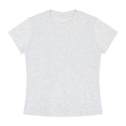 Slim Crewneck Tee in Oat Gray, front view