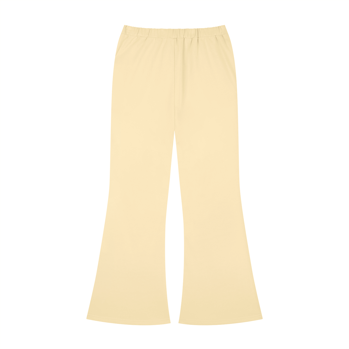 Slim Flare Sweatpant in Light Apricot, back view