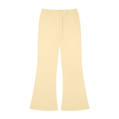 Slim Flare Sweatpant in Light Apricot, back view