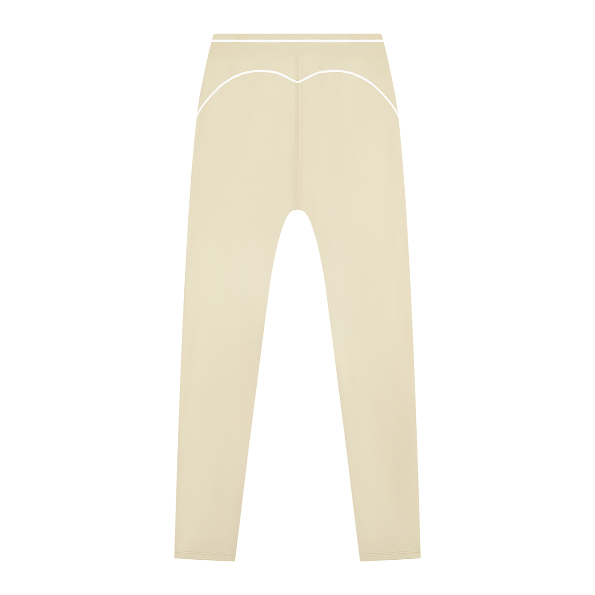 Topstitch High-Rise Legging in Light Apricot, back view