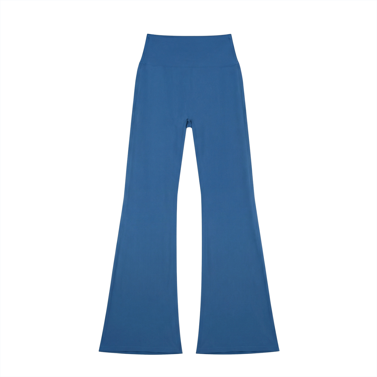 High-Rise Flare Legging in Colorful Blue, front view