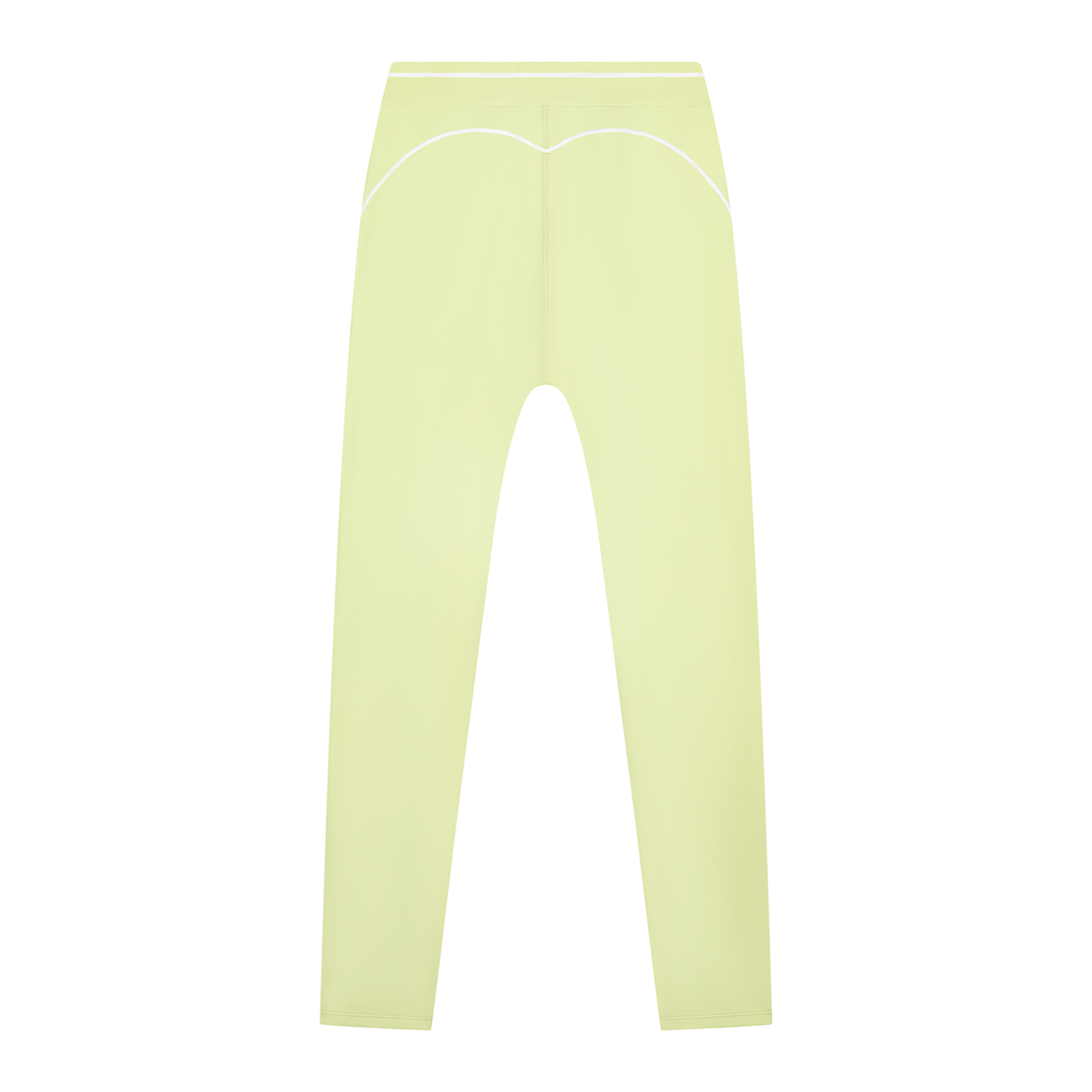 Topstitch High-Rise Legging in Light Green, back view