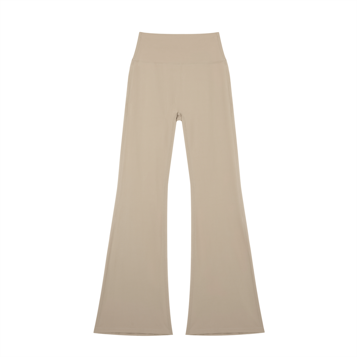 High-Rise Flare Legging in Khaki Ash, front view