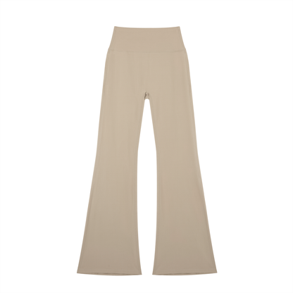 High-Rise Flare Legging in Khaki Ash, front view