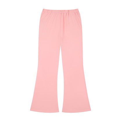 Slim Flare Sweatpant in Pink, back view