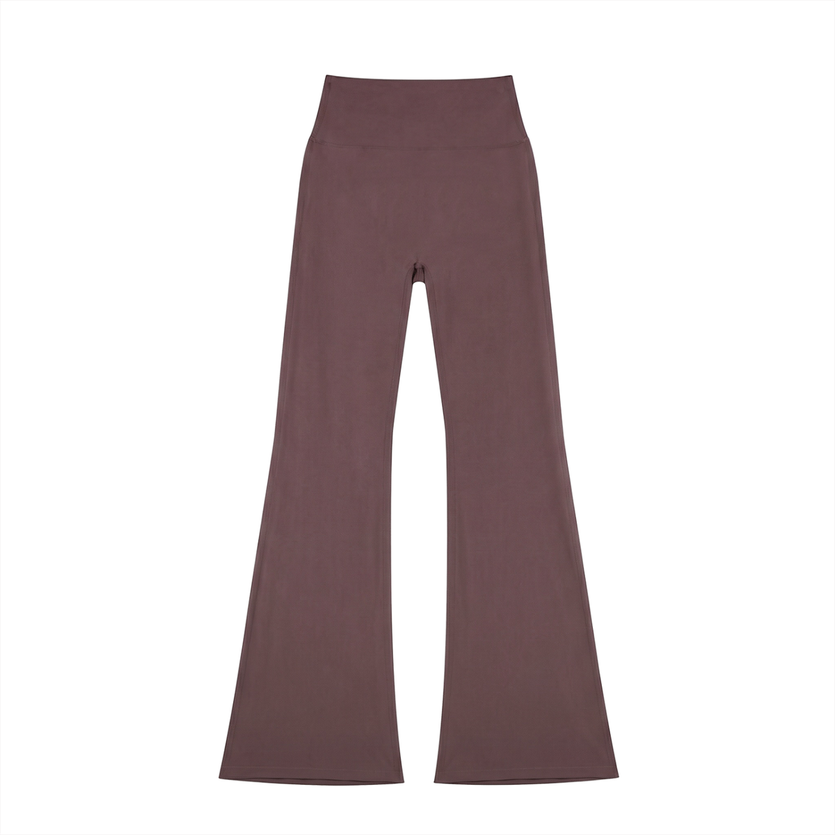High-Rise Flare Legging in Plum Purple, front view