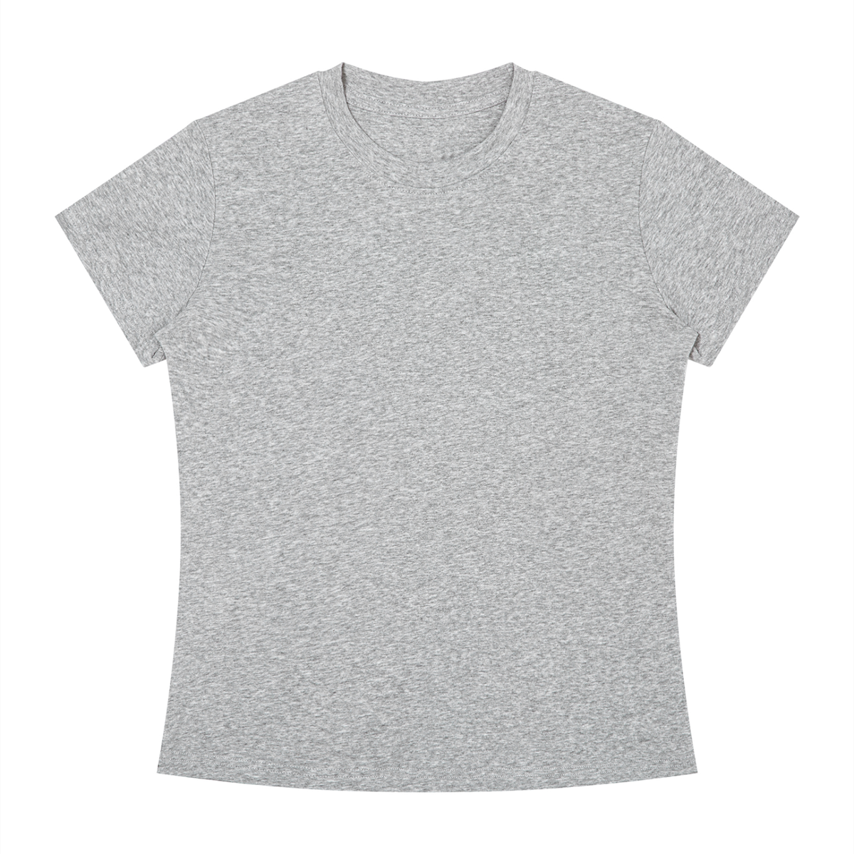 Slim Crewneck Tee in Flower Gray, front view
