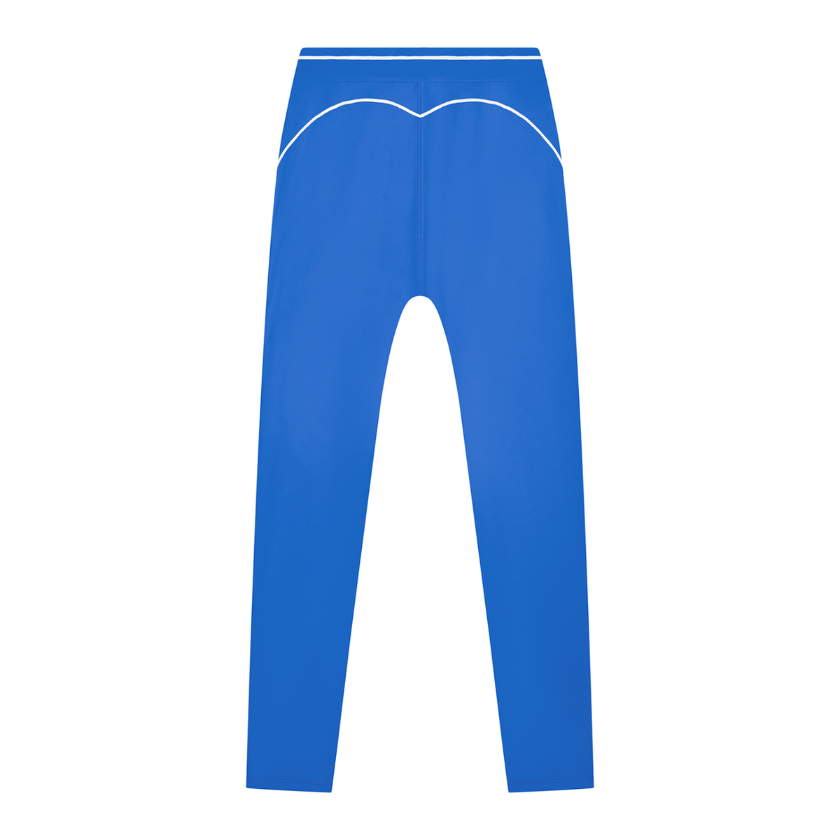 Topstitch High-Rise Legging in Colorful Blue, back view