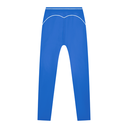 Topstitch High-Rise Legging in Colorful Blue, back view