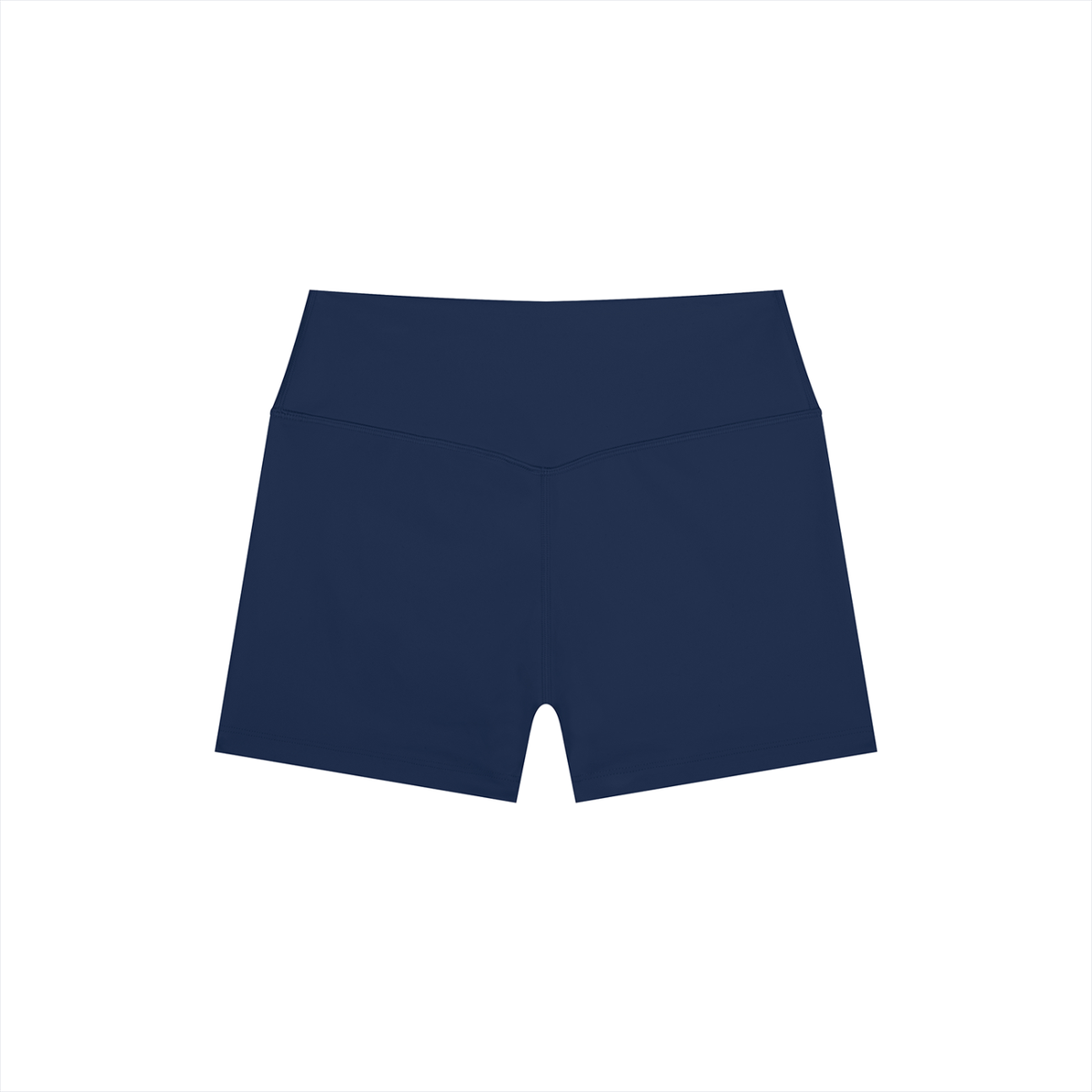 High-Rise Bike Short in Navy Blue, back view