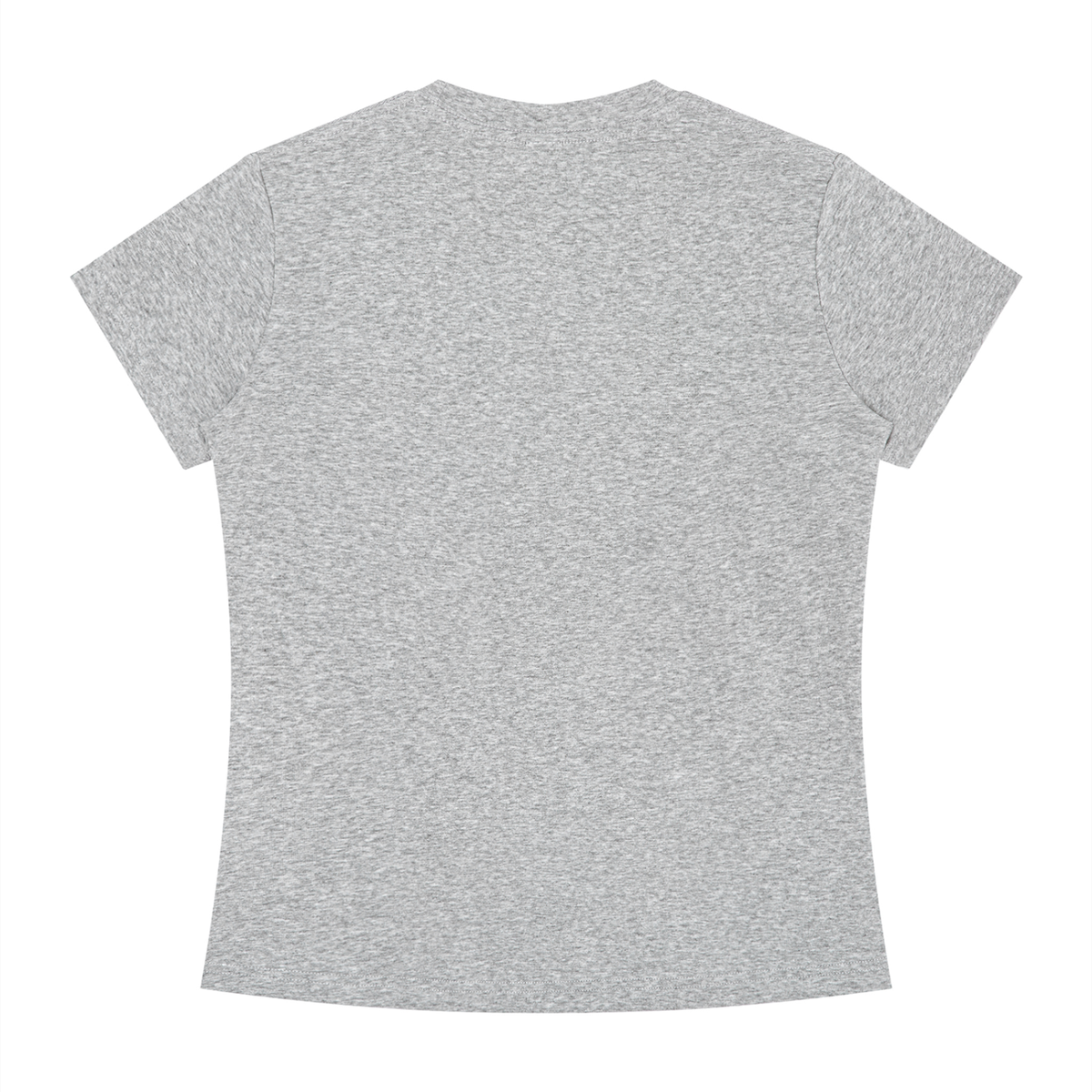 Slim Crewneck Tee in Flower Gray, back view