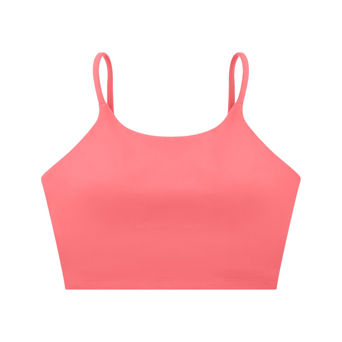 Strappy Longline Tank in Rose Pink, front view