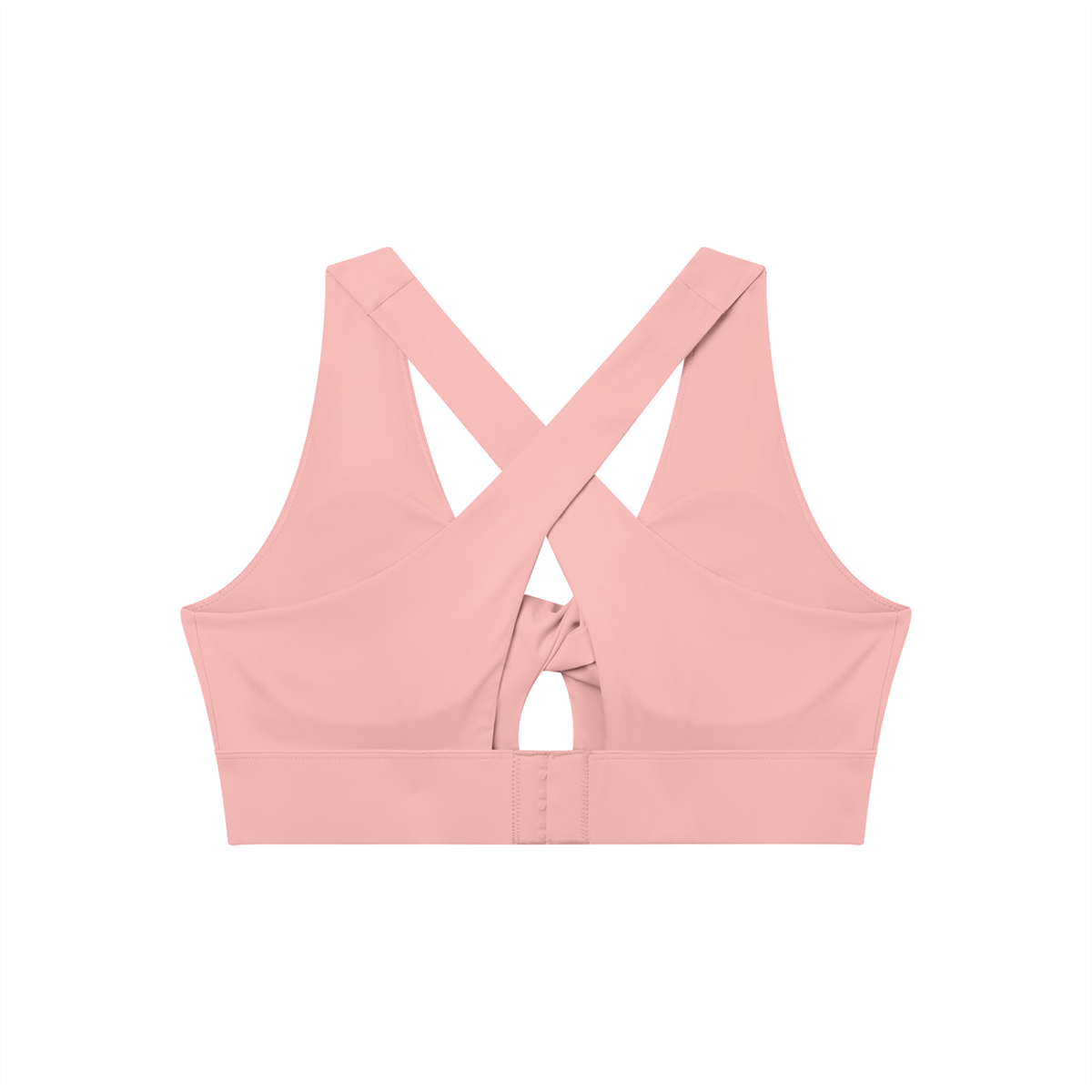 Twist-Front Sports Bra in Pink, back view