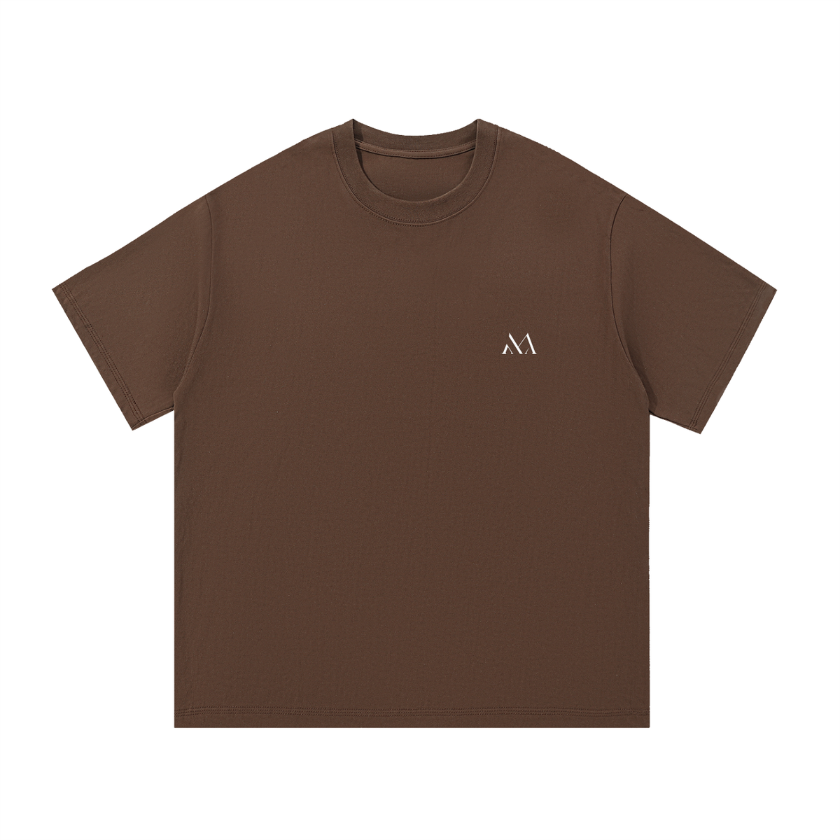 How Lucky Are We Tee in Coffee, front view