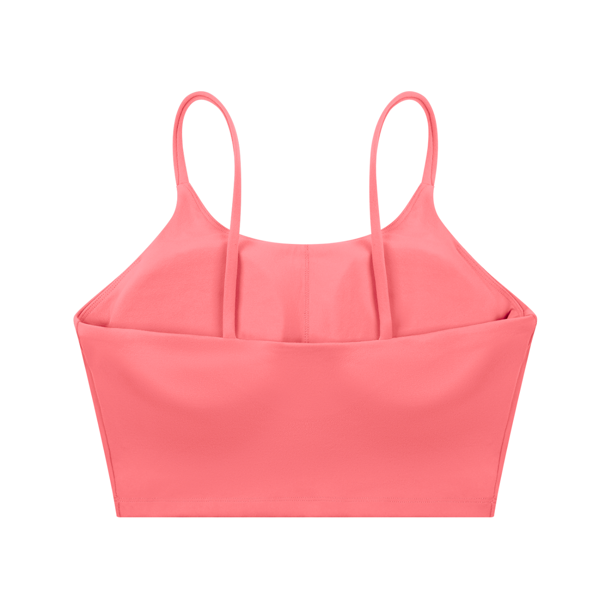 Strappy Longline Tank in Rose Pink, back view