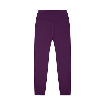 High-Rise Yoga Legging in Purple, back view