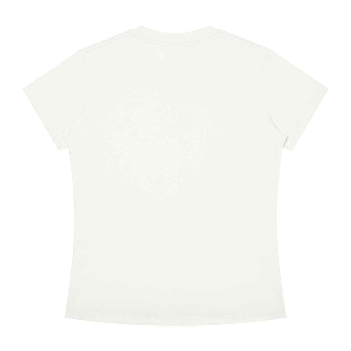 Slim Crewneck Tee in White, back view