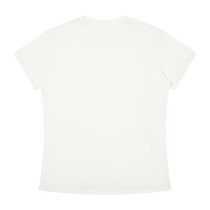 Slim Crewneck Tee in White, back view