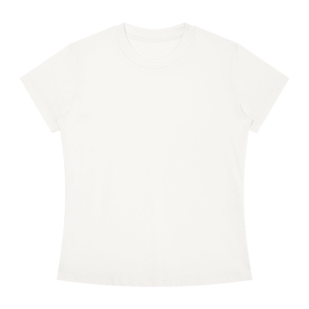 Slim Crewneck Tee in White, front view