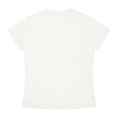 Slim Crewneck Tee in White, front view