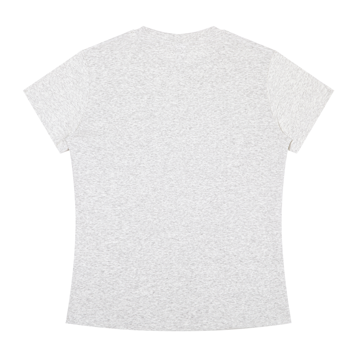 Slim Crewneck Tee in Oat Gray, back view