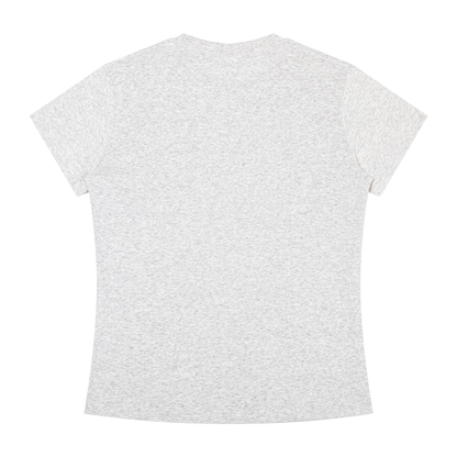 Slim Crewneck Tee in Oat Gray, back view