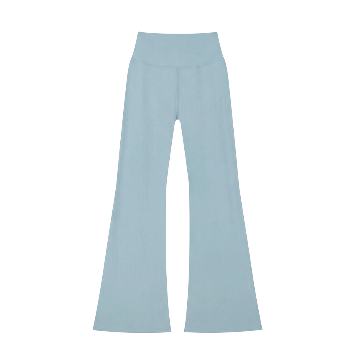 High-Rise Flare Legging in Gray Blue, back view