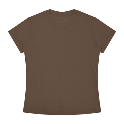 Slim Crewneck Tee in Coffee, front view