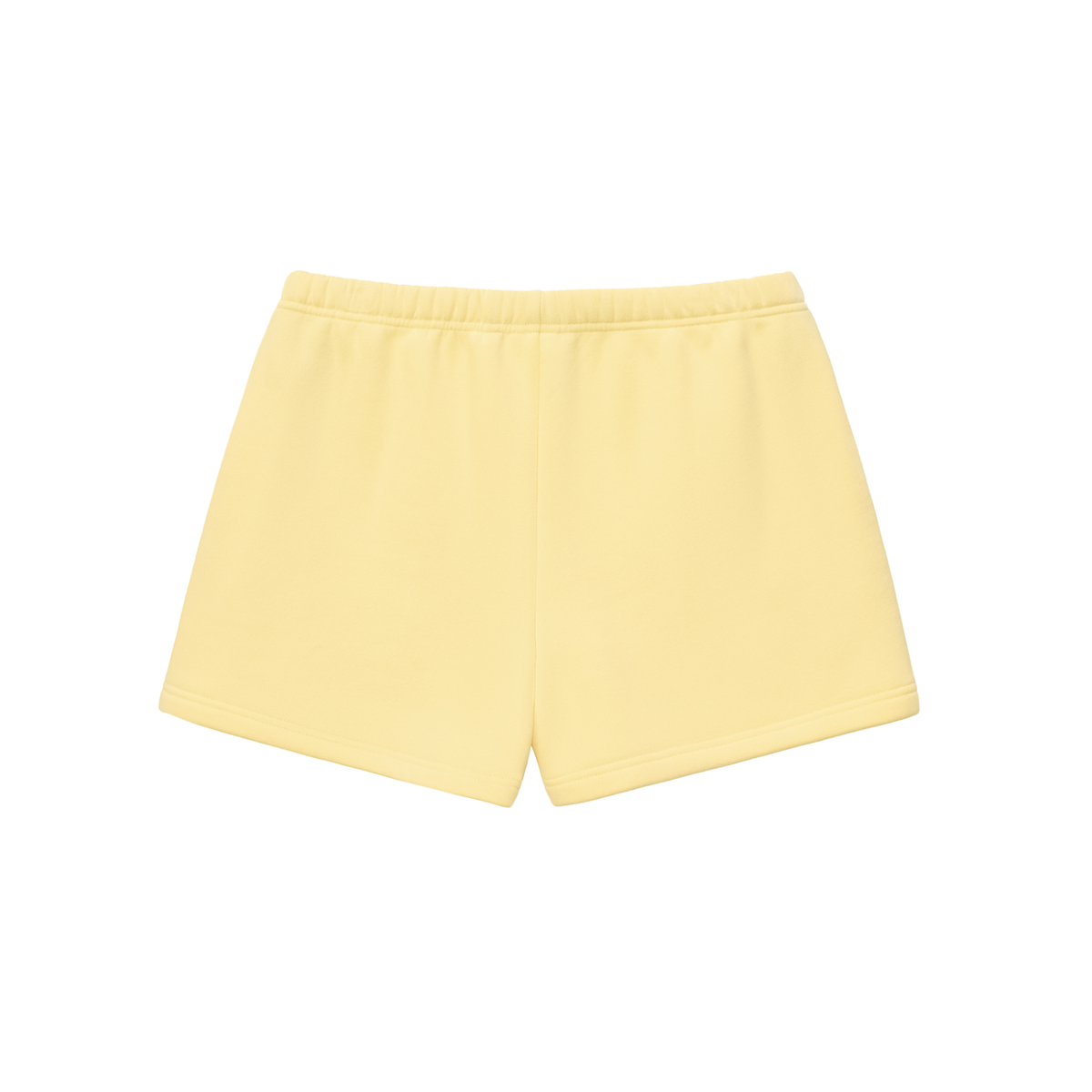 Drawstring Sweatshort in Yellow, back view