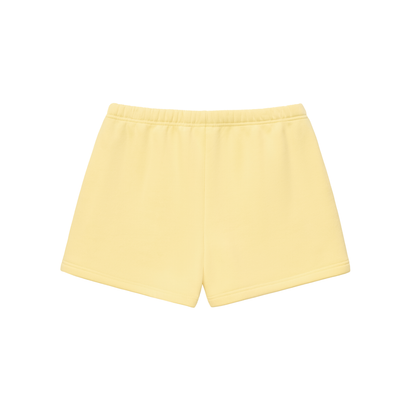 Drawstring Sweatshort in Yellow, back view