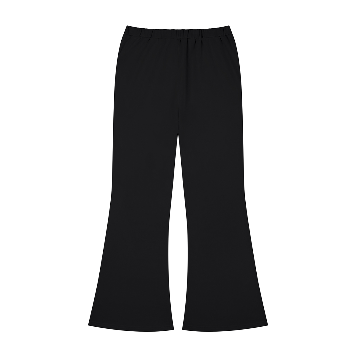 Slim Flare Sweatpant in Black, back view
