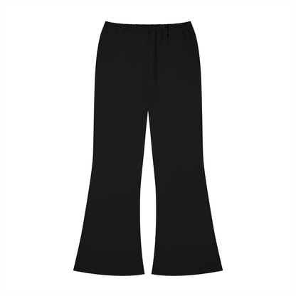 Slim Flare Sweatpant in Black, back view