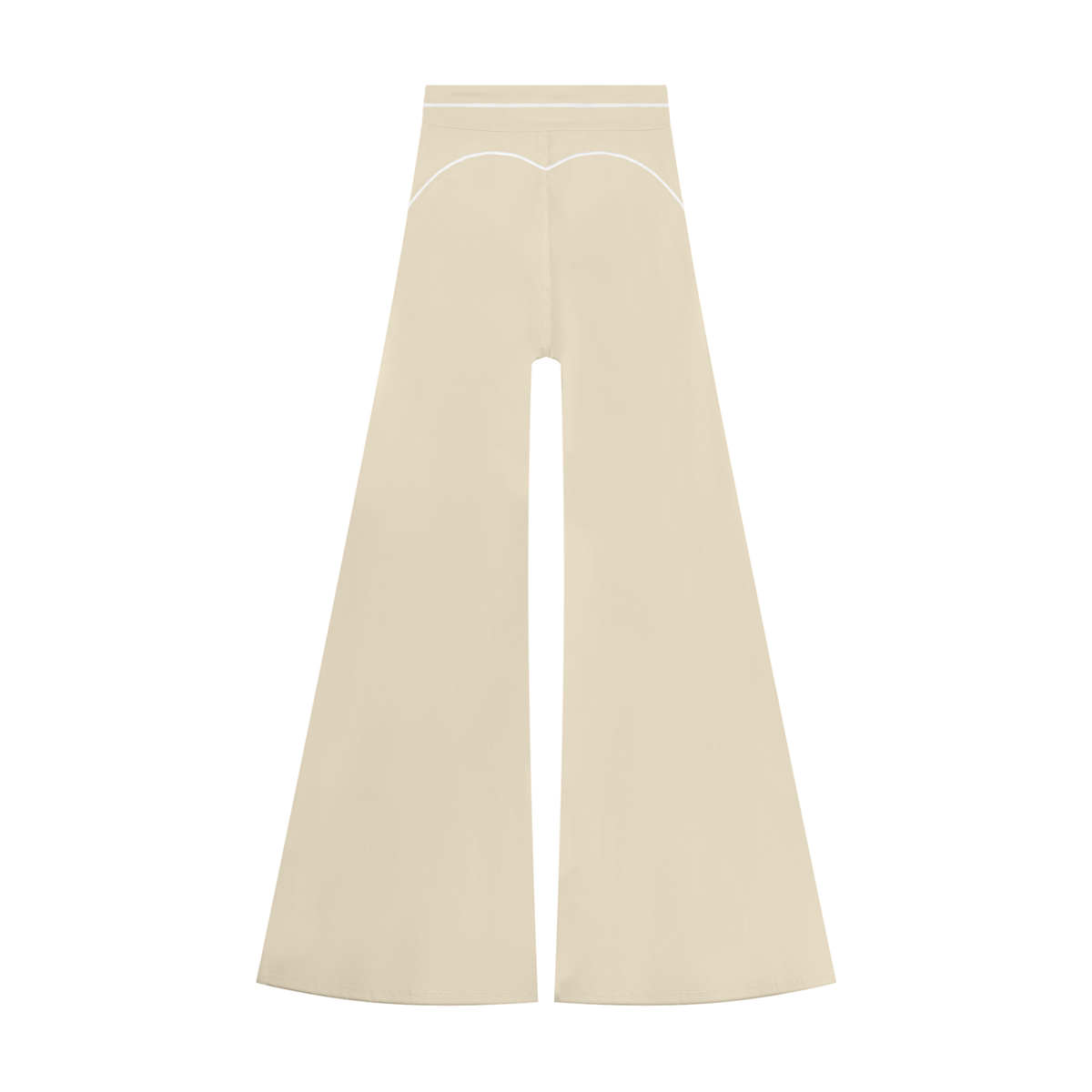 High-Rise Flare Pant in Light Apricot, back view