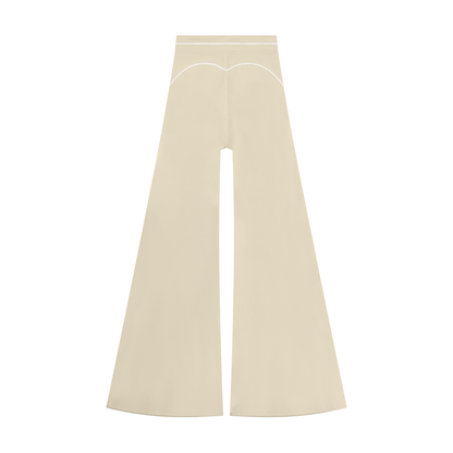 High-Rise Flare Pant in Light Apricot, back view