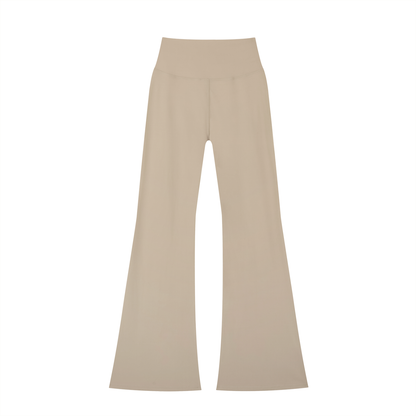 High-Rise Flare Legging in Khaki Ash, back view