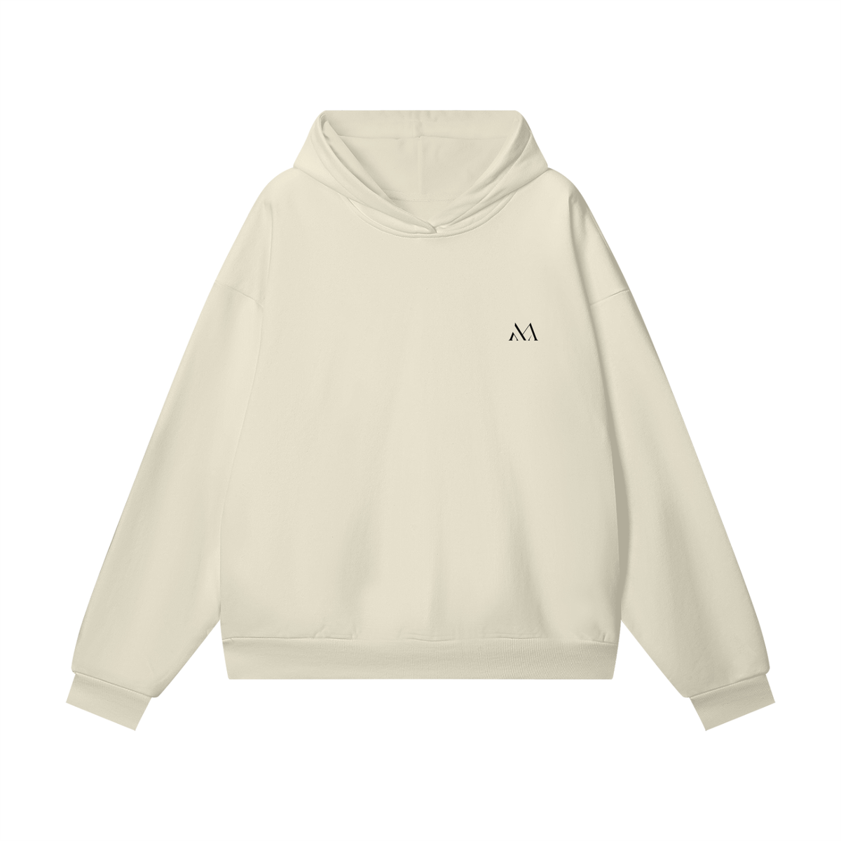 How Lucky Are We Hoodie in Bone, front view