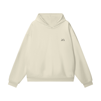 How Lucky Are We Hoodie in Bone, front view