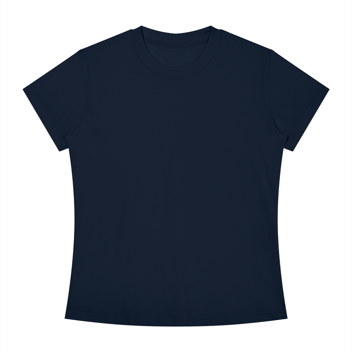 Slim Crewneck Tee in Navy Blue, front view