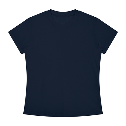 Slim Crewneck Tee in Navy Blue, front view