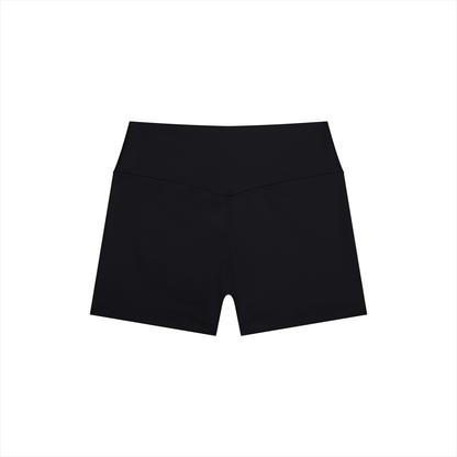 High-Rise Bike Short in Black, back view