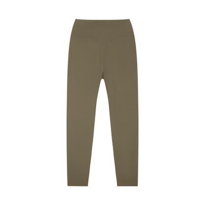 High-Rise Yoga Legging in Gray Coffee, back view