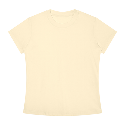 Slim Crewneck Tee in Apricot, front view