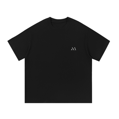How Lucky Are We Tee in Black, front view