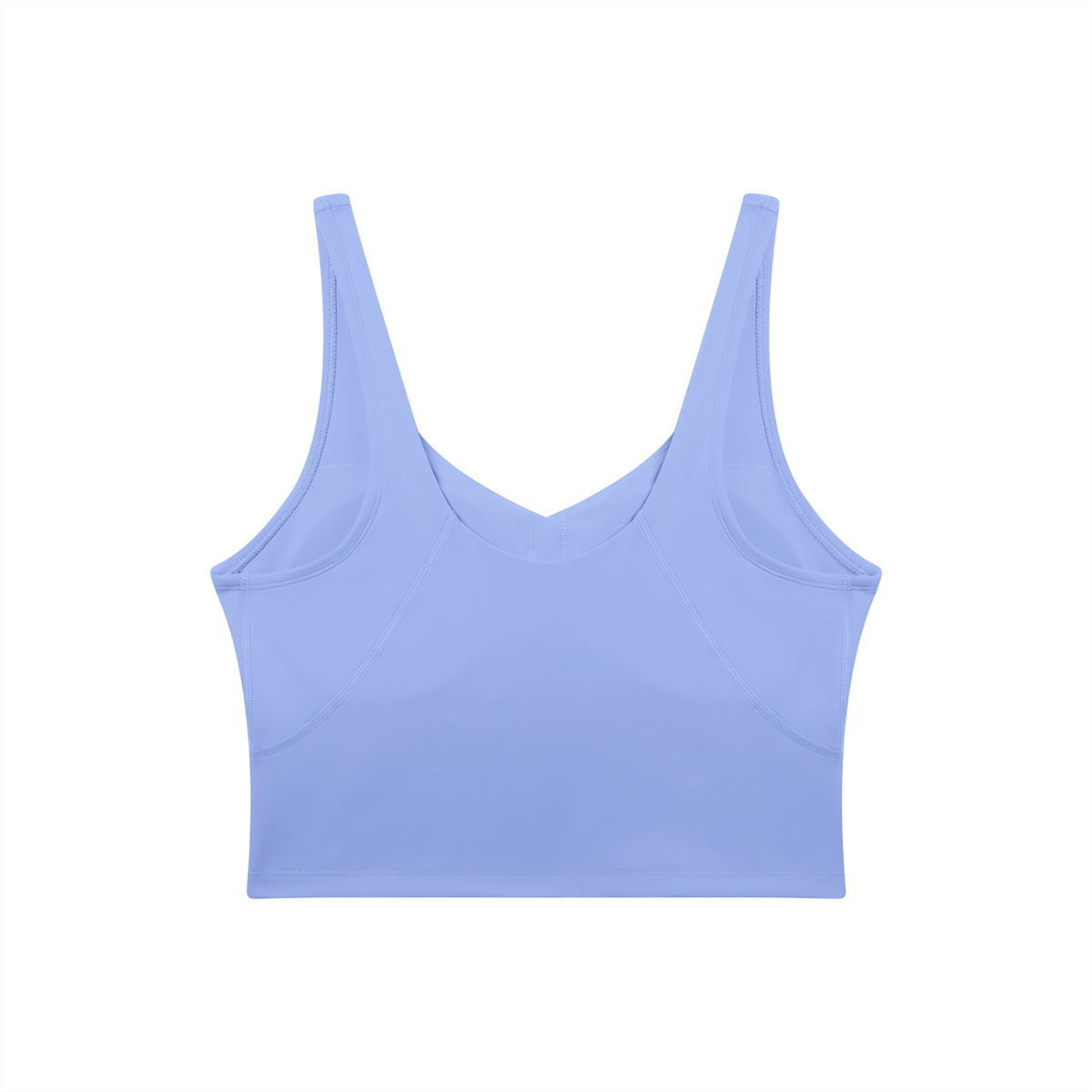 V-Neck Longline Tank in Lavender, back view