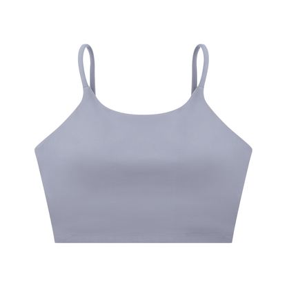 Strappy Longline Tank in Light Purple, front view