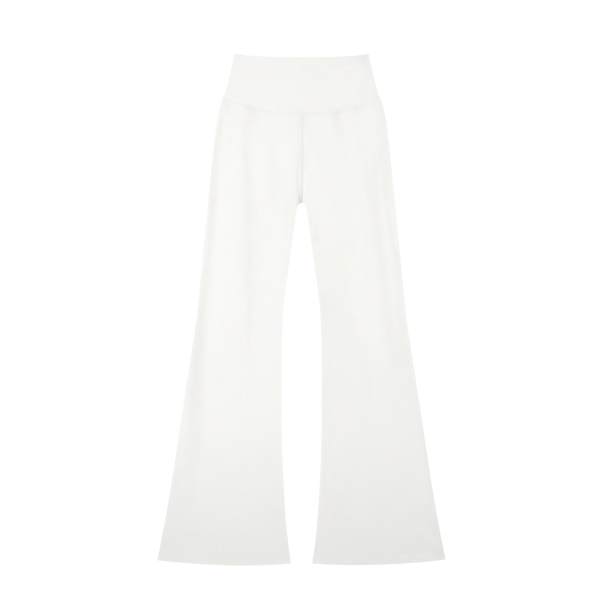 High-Rise Flare Legging in White, back view